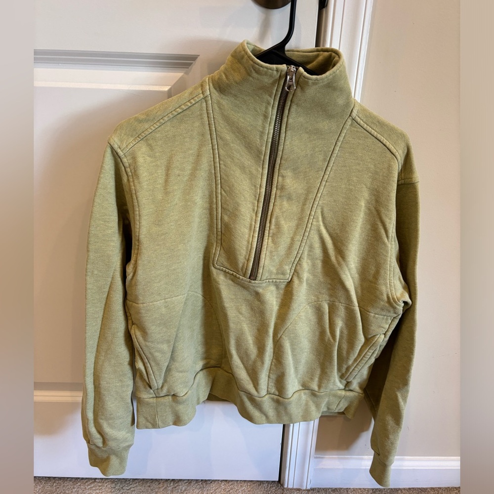 Everlane the retrace half zip sweatshirt womens